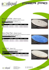 Katalog produktů NORDIC PAD FIBER PRO