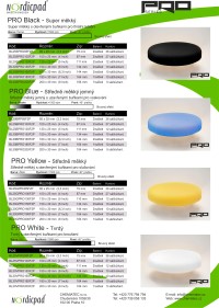 Katalog produktů NORDIC PAD PRO